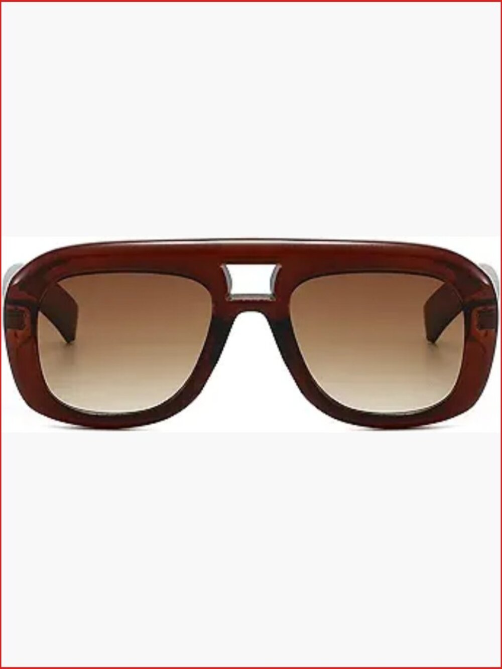 Oversized Square Double Bridge Sunglasses UV400 Retro Vintage Pilot